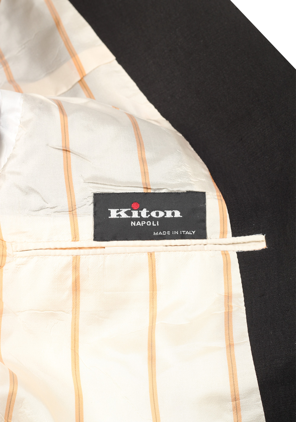 Kiton Black Sport Coat Size 48 / 38R U.S. In Silk Linen | Costume Limité