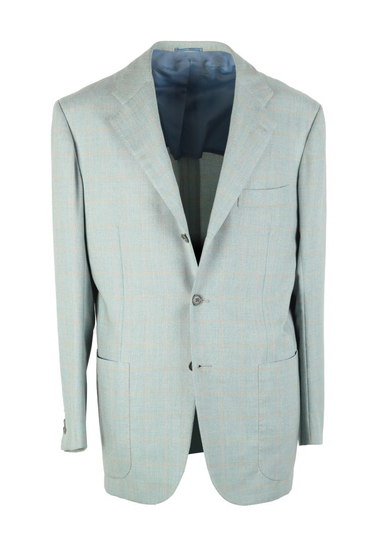 Kiton Greenish Blue Sport Coat Size 50 / 40R U.S. In Cashmere - thumbnail | Costume Limité