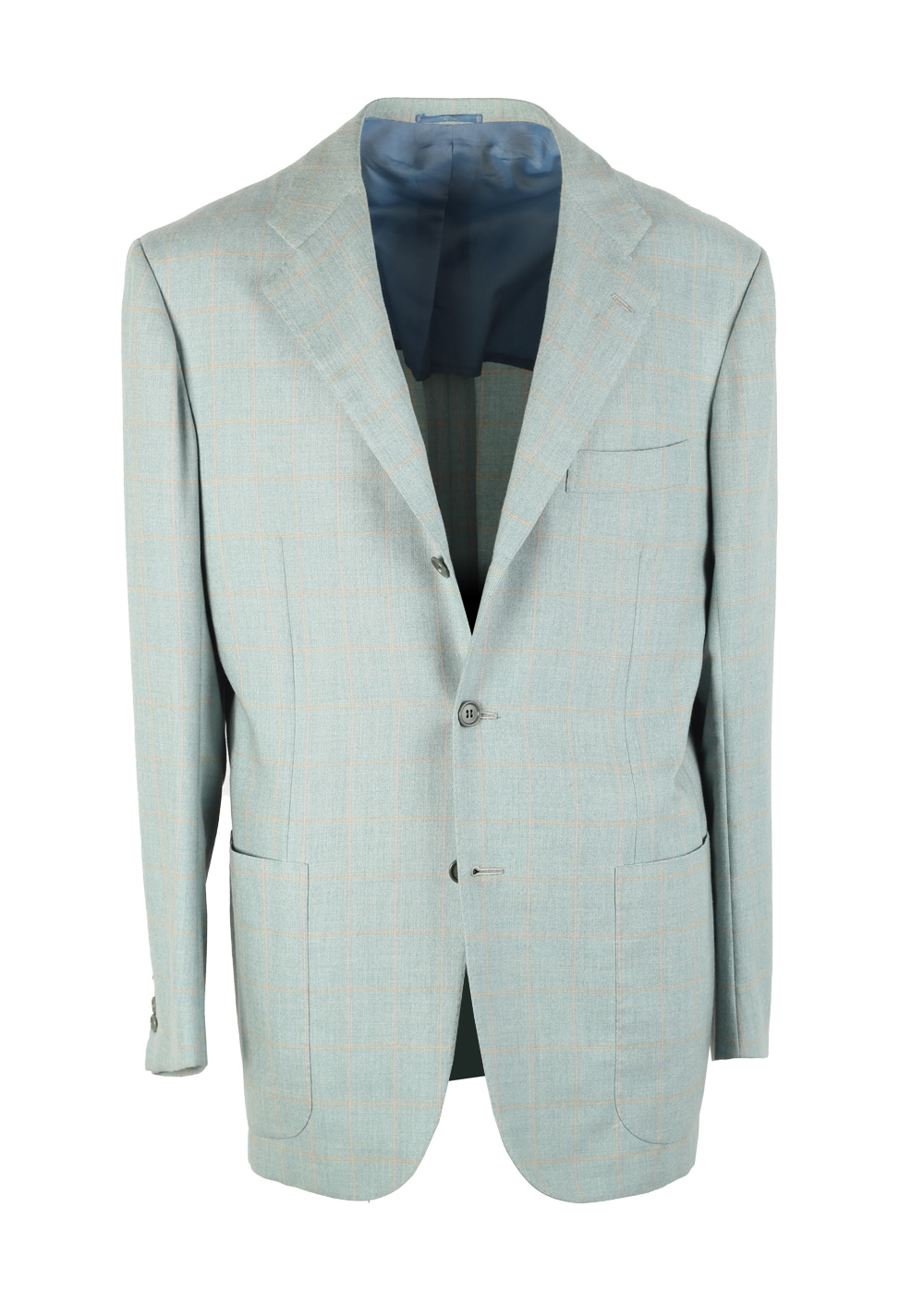 Kiton Greenish Blue Sport Coat Size 50 / 40R U.S. In Cashmere | Costume Limité