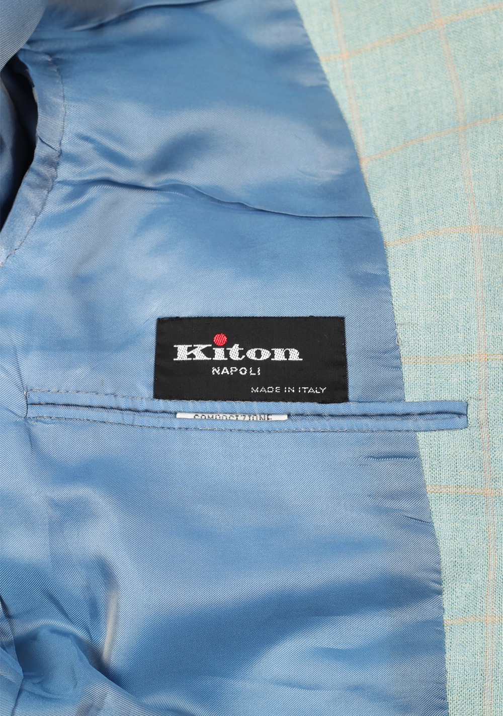 Kiton Greenish Blue Sport Coat Size 50 / 40R U.S. In Cashmere | Costume Limité