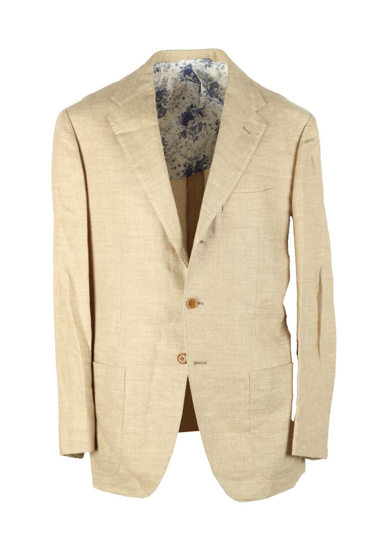 Sartorio By Kiton Sand Beige Sport Coat Size 50 / 40R U.S. In Linen Silk Cashmere - thumbnail | Costume Limité