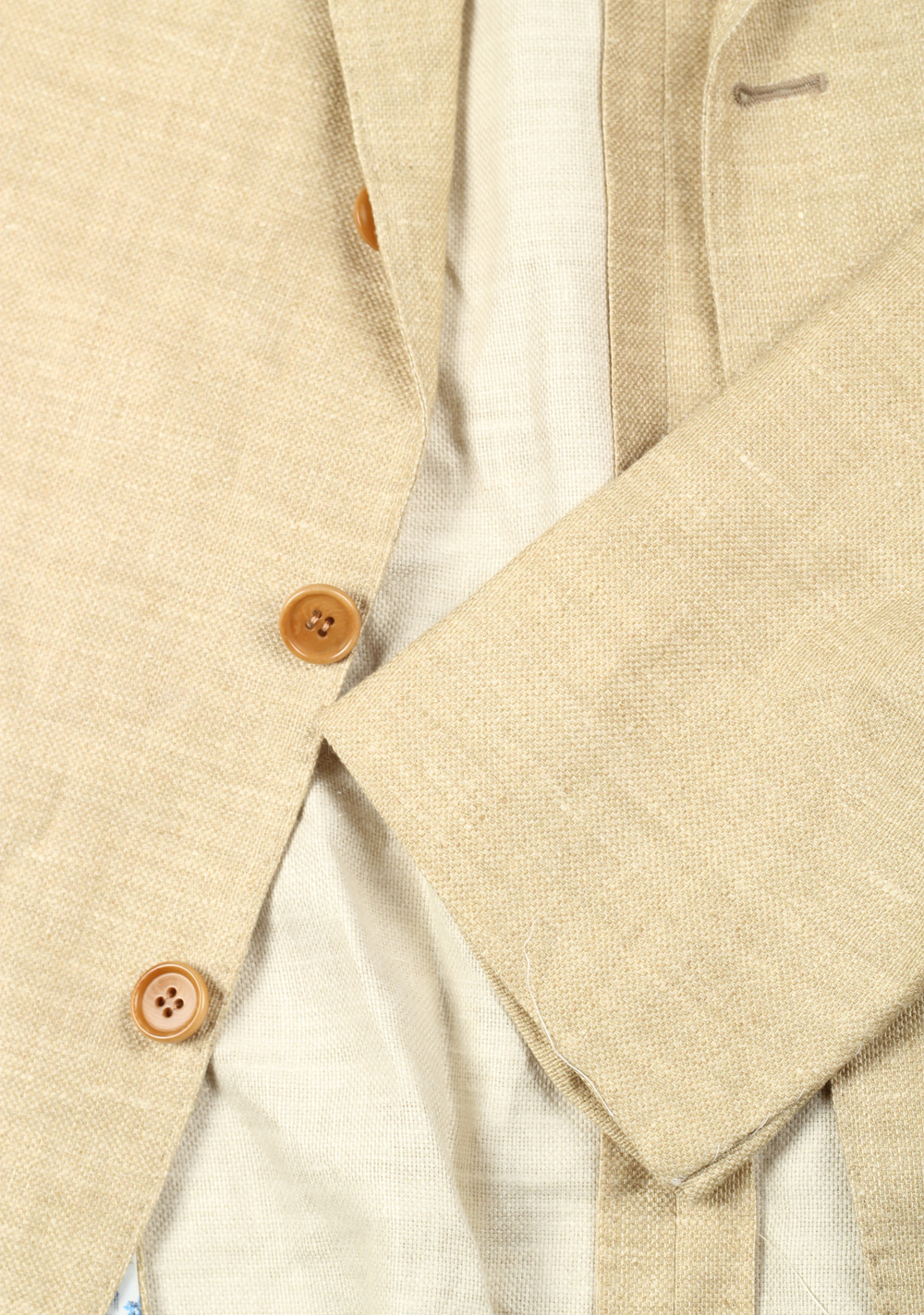 Sartorio By Kiton Sand Beige Sport Coat Size 50 / 40R U.S. In Linen Silk Cashmere | Costume Limité