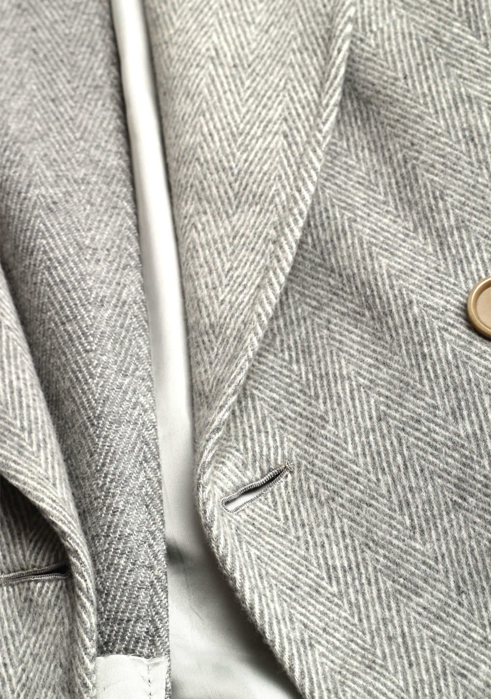 Kiton Gray Double Breasted Vicuna Coat Size 52 / 42R U.S. | Costume Limité