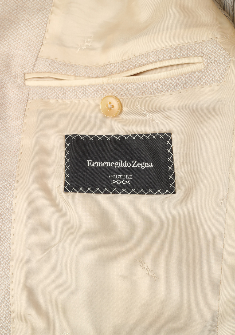 Ermenegildo Zegna Couture Beige Cashmere Sport Coat Size 50 / 40R U.S. | Costume Limité