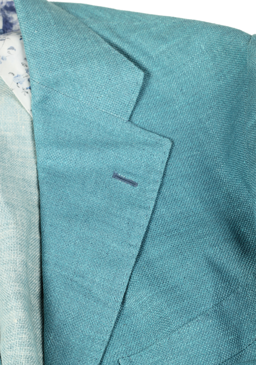 Sartorio By Kiton Turquoise Beige Sport Coat Size 50 / 40R U.S. In Linen Silk Cashmere | Costume Limité