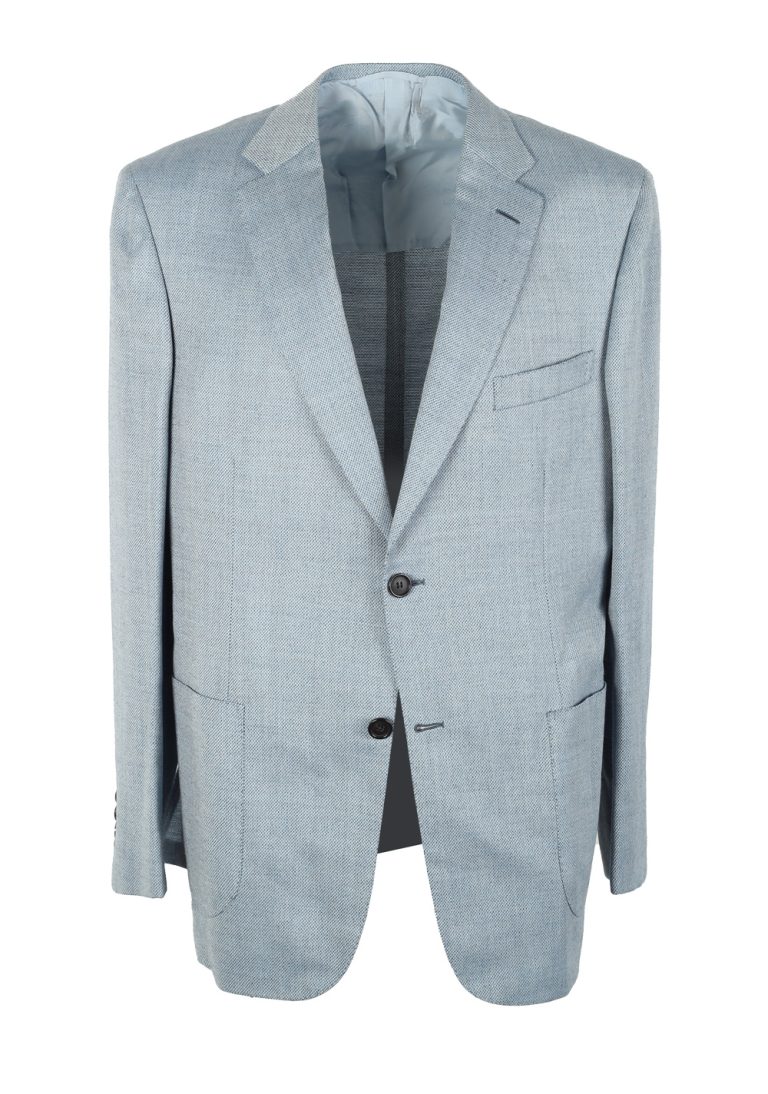 Brioni Blue Ravello Sport Coat Size 52 / 42R U.S. In Silk Blend - thumbnail | Costume Limité