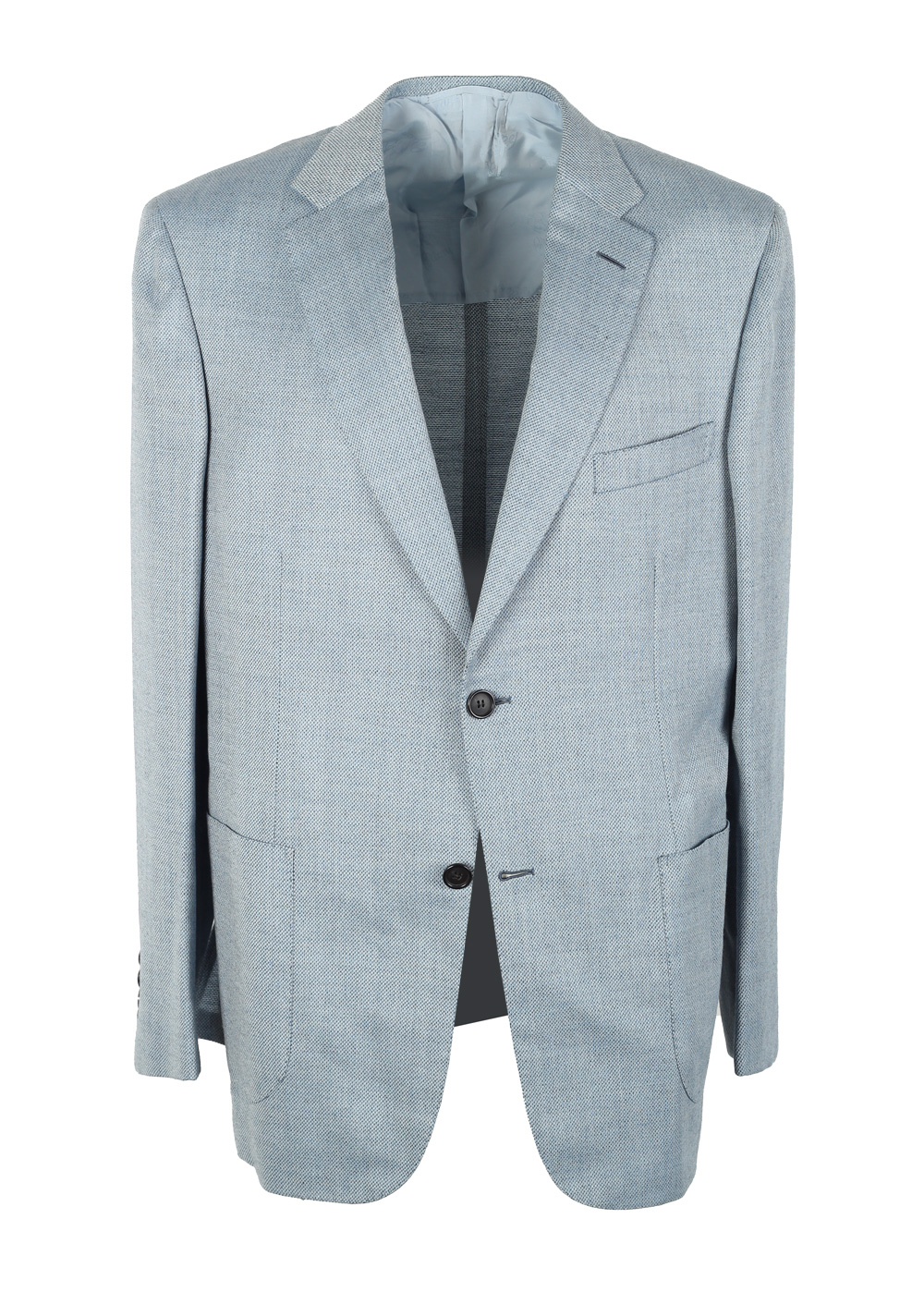 Brioni Blue Ravello Sport Coat Size 52 / 42R U.S. In Silk Blend