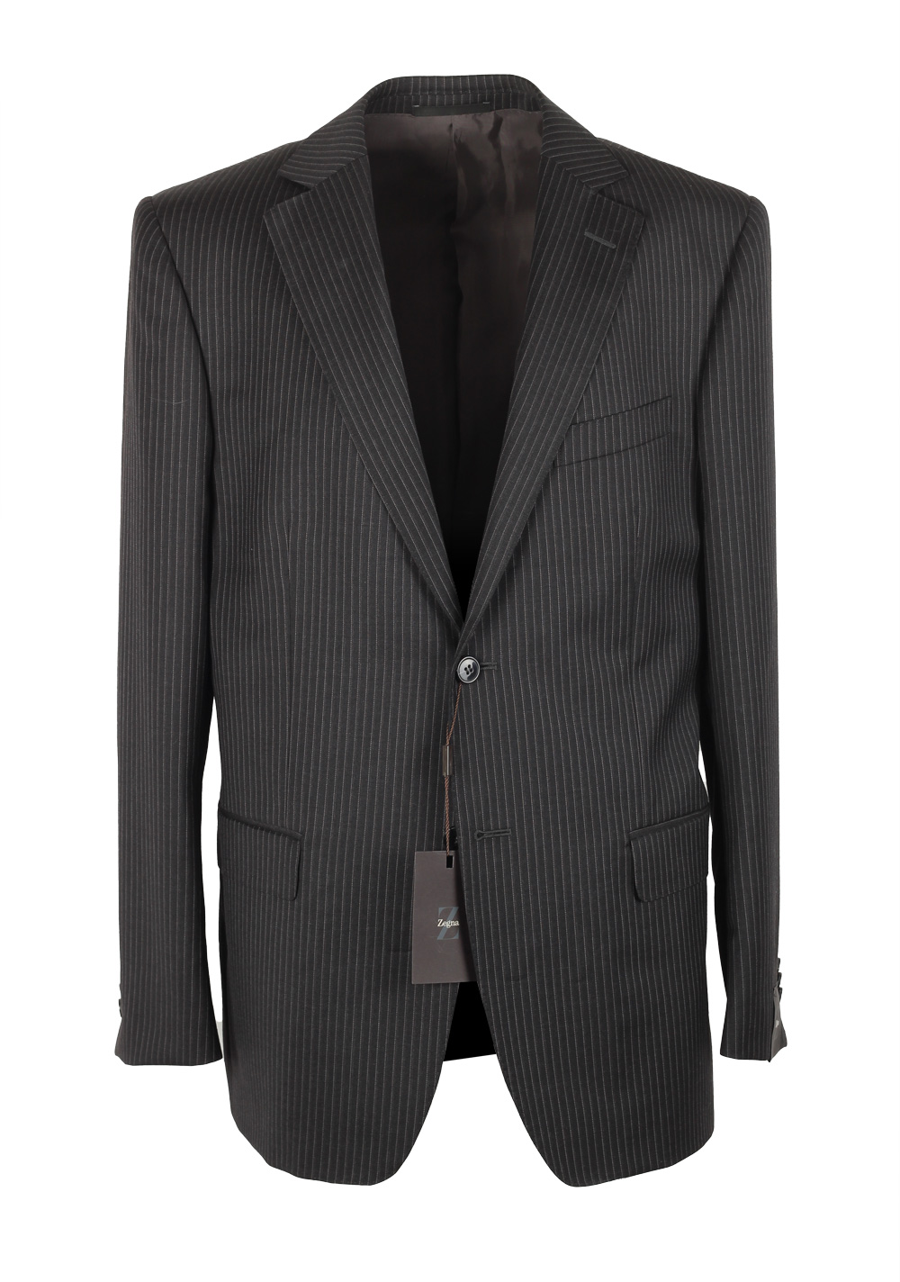 Z Zegna Gray Striped City Wool Suit Size 52 / 42R U.S. | Costume Limité