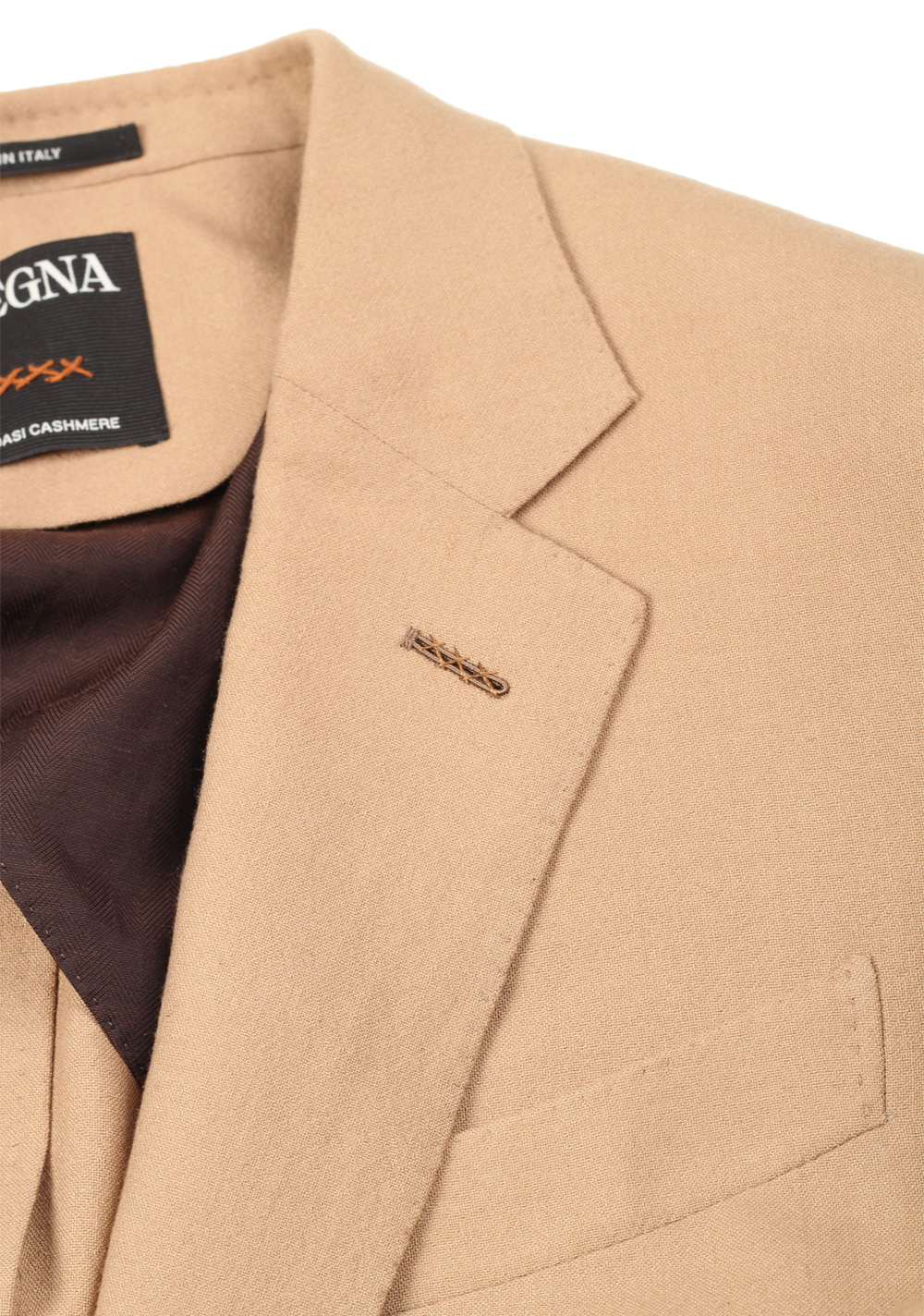 ZEGNA Oasi Cashmere Sand Cashmere Sport Coat Size 50 / 40R U.S. | Costume Limité