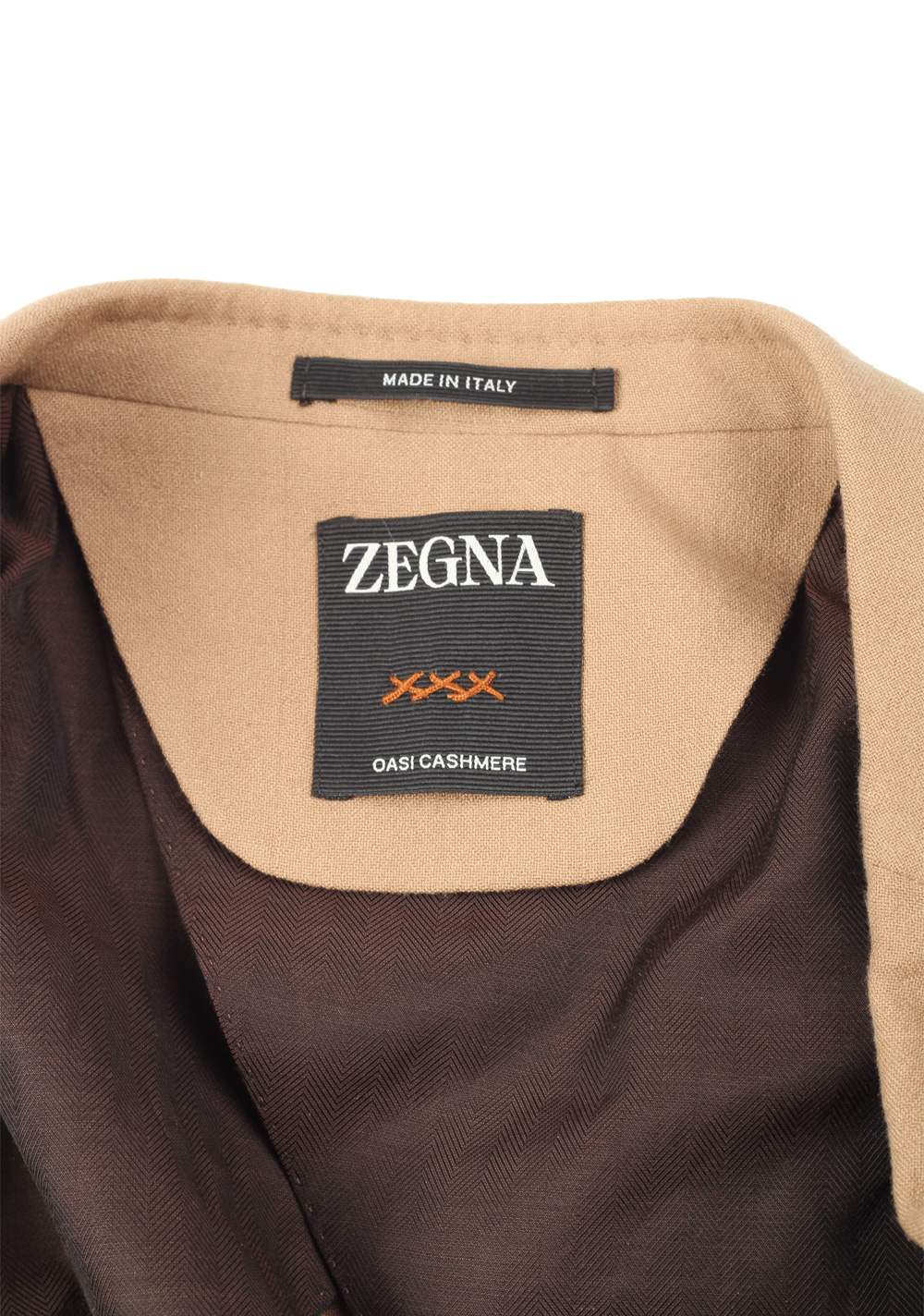 ZEGNA Oasi Cashmere Sand Cashmere Sport Coat Size 50 / 40R U.S. | Costume Limité