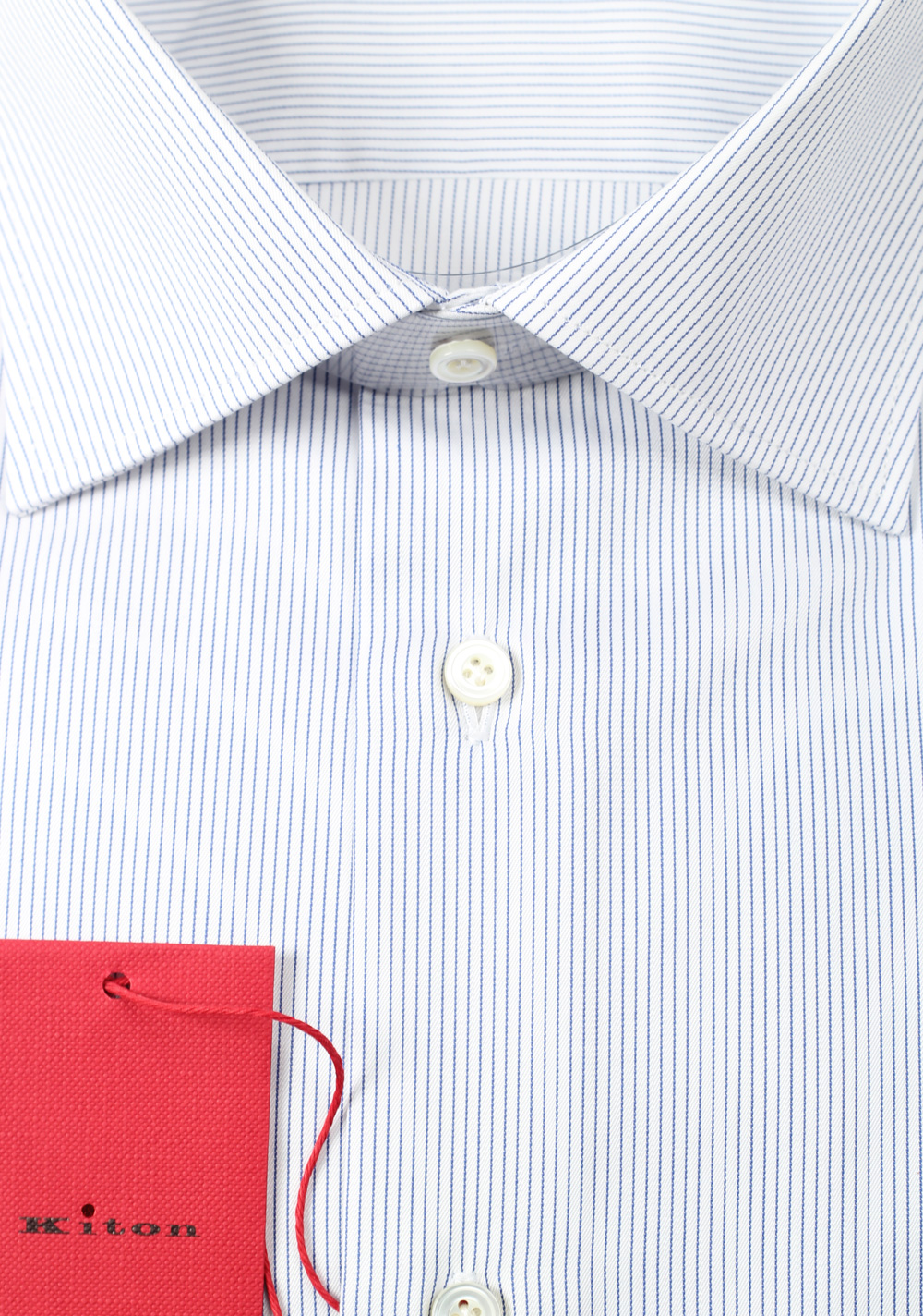 Kiton Blue White Striped Dress Shirt | Costume Limité