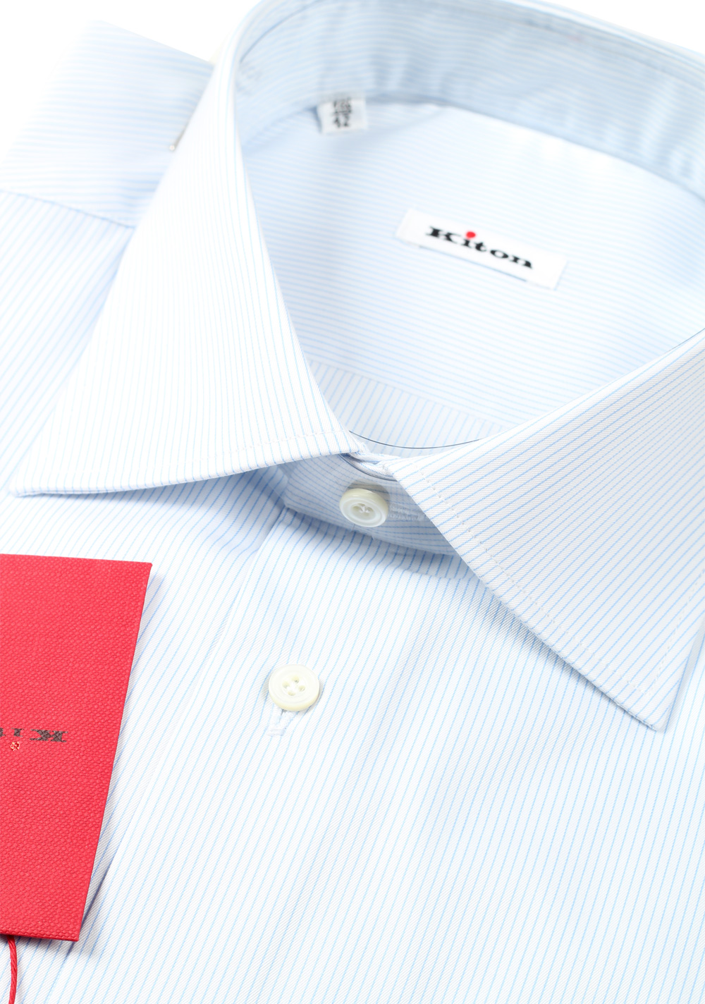 Kiton Blue White Striped Dress Shirt | Costume Limité