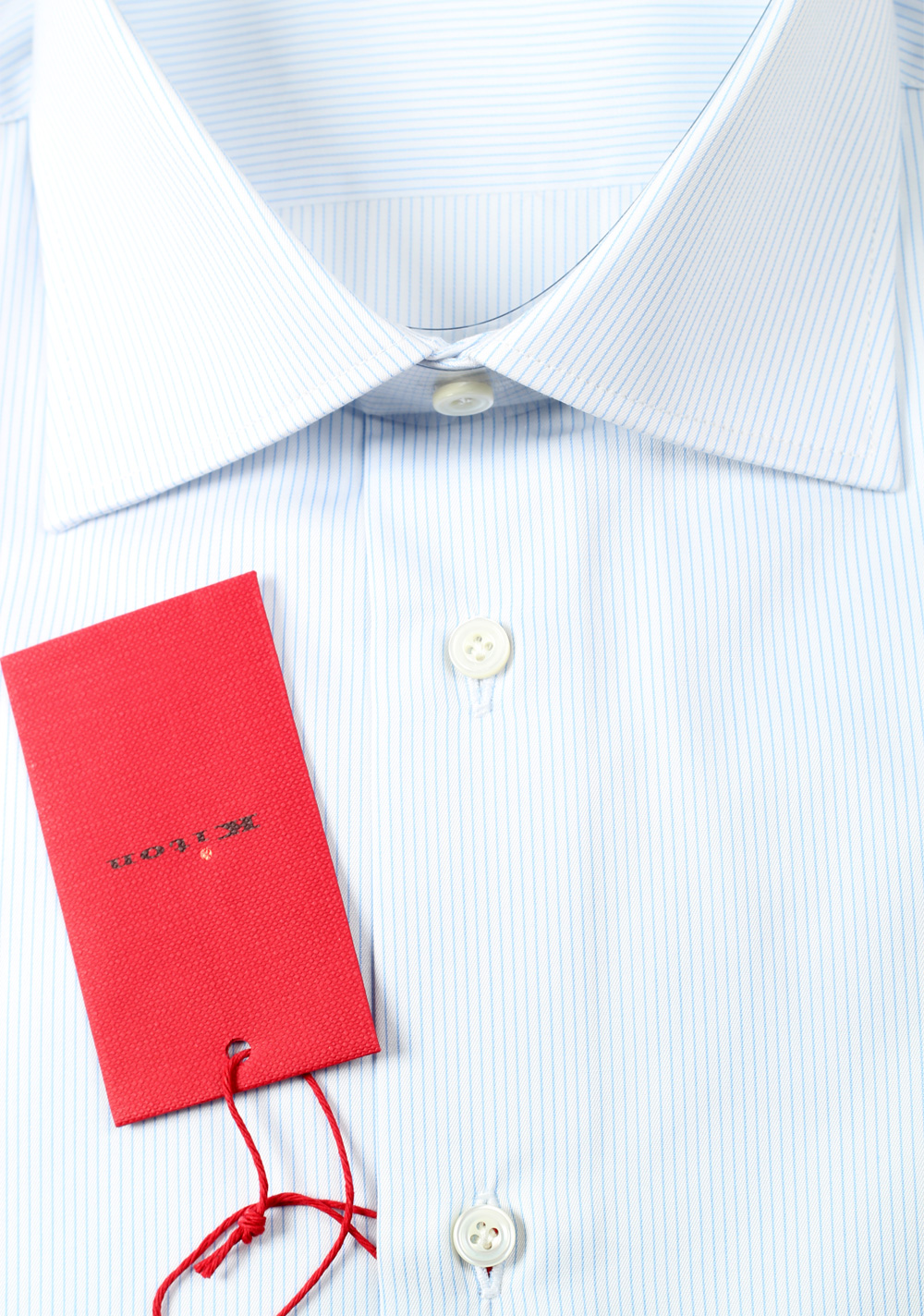 Kiton Blue White Striped Dress Shirt | Costume Limité