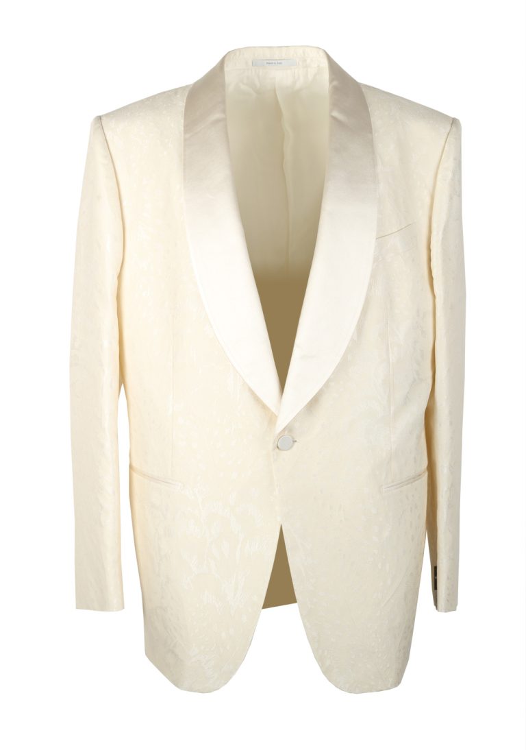 ZEGNA Venezia Off White Tuxedo Dinner Jacket Size 56 / 46R U.S. - thumbnail | Costume Limité