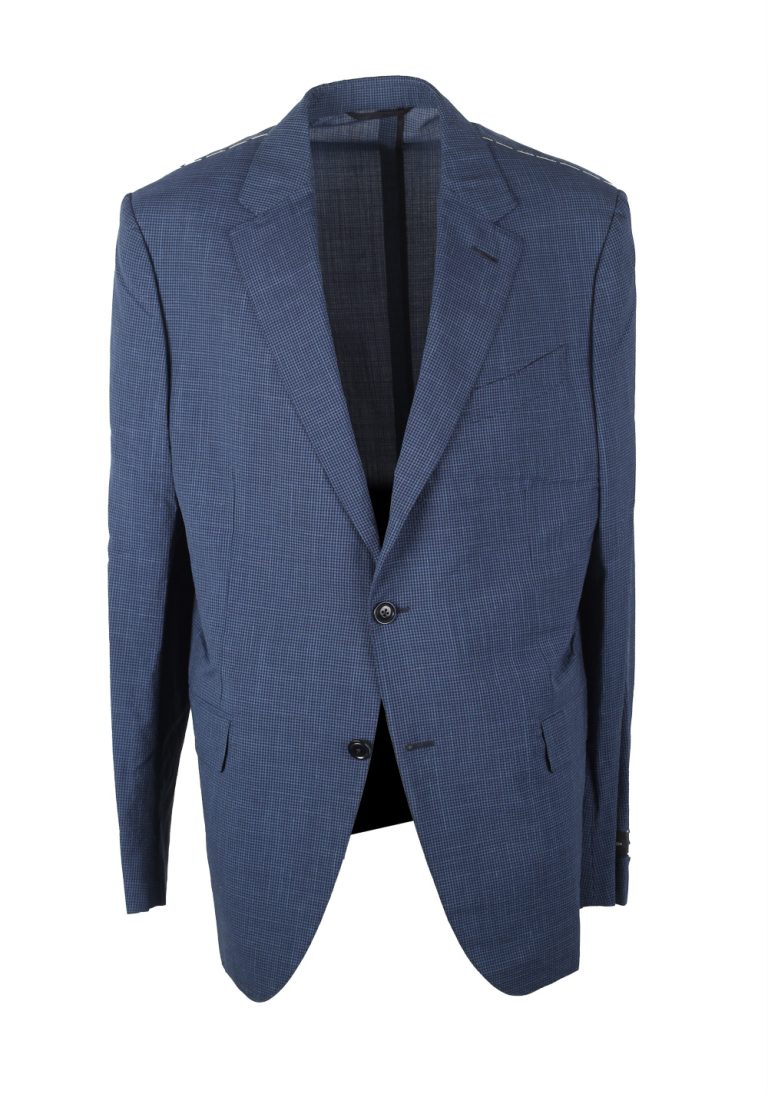 ZEGNA Zero Weight Trofeo Blue Checked Sport Coat Size 50 / 40R U.S. - thumbnail | Costume Limité