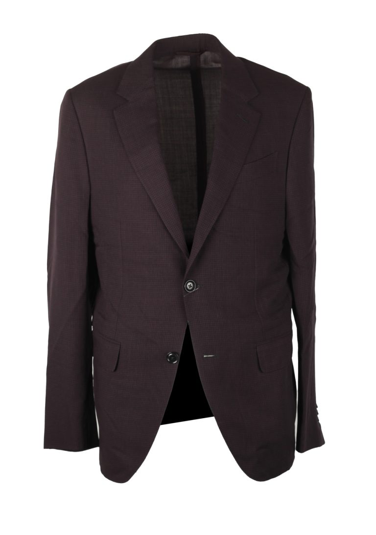 ZEGNA Zero Weight Burgundy Leggerissimo Checked Sport Coat Size 48 / 38R U.S. In Silk Blend - thumbnail | Costume Limité